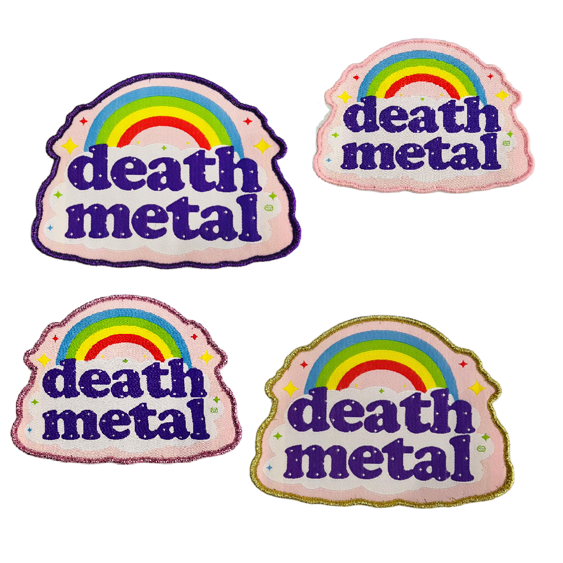 783punx-small-patch-death-metal-rainbow-patch-tiss-bord-rose image 1