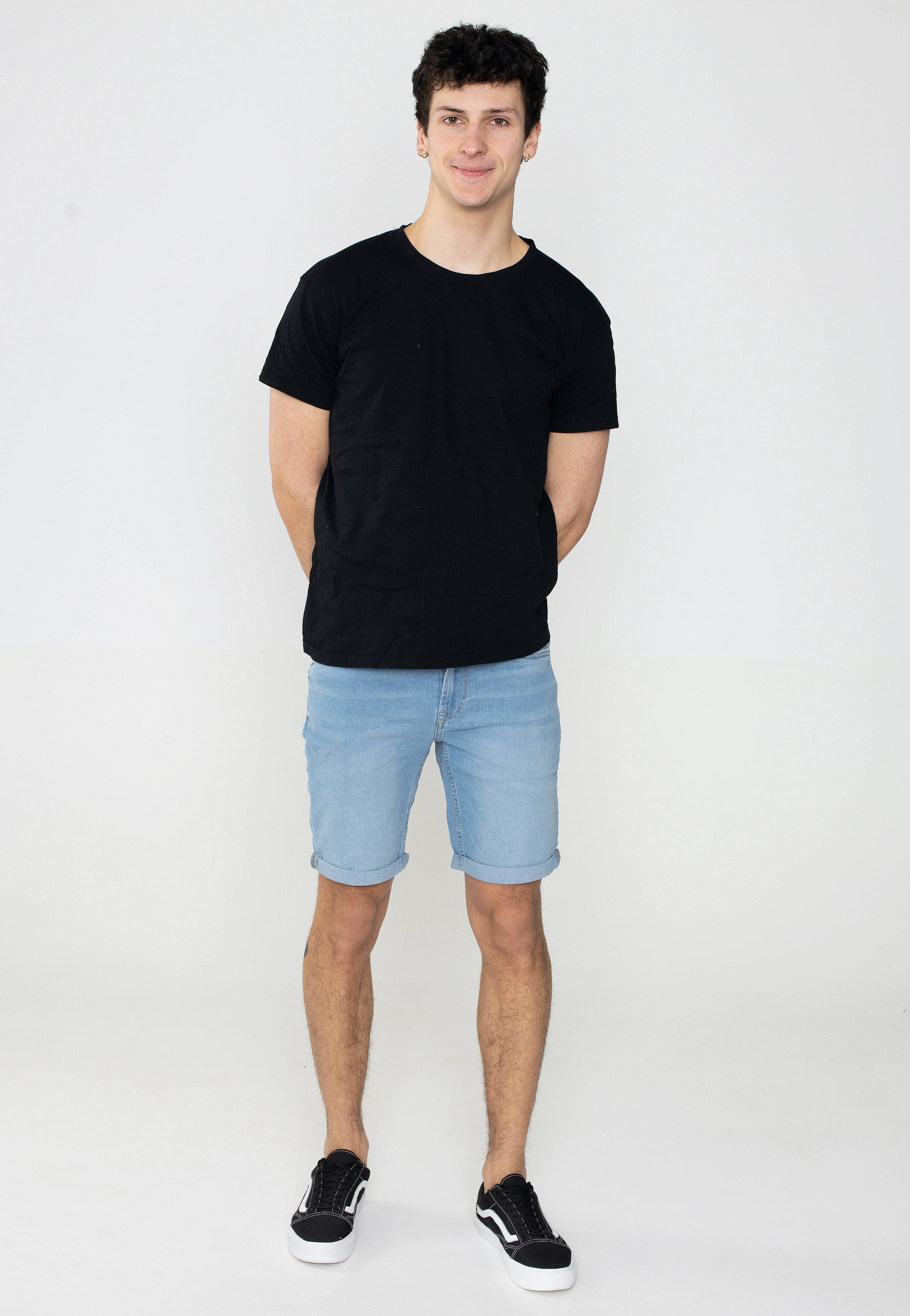 only-sons-ply-short-jean-denim-bleu-clair-homme image 2