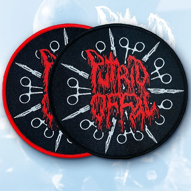 putrid-offal-logo-patch-tiss-cusson-border-noir image 1