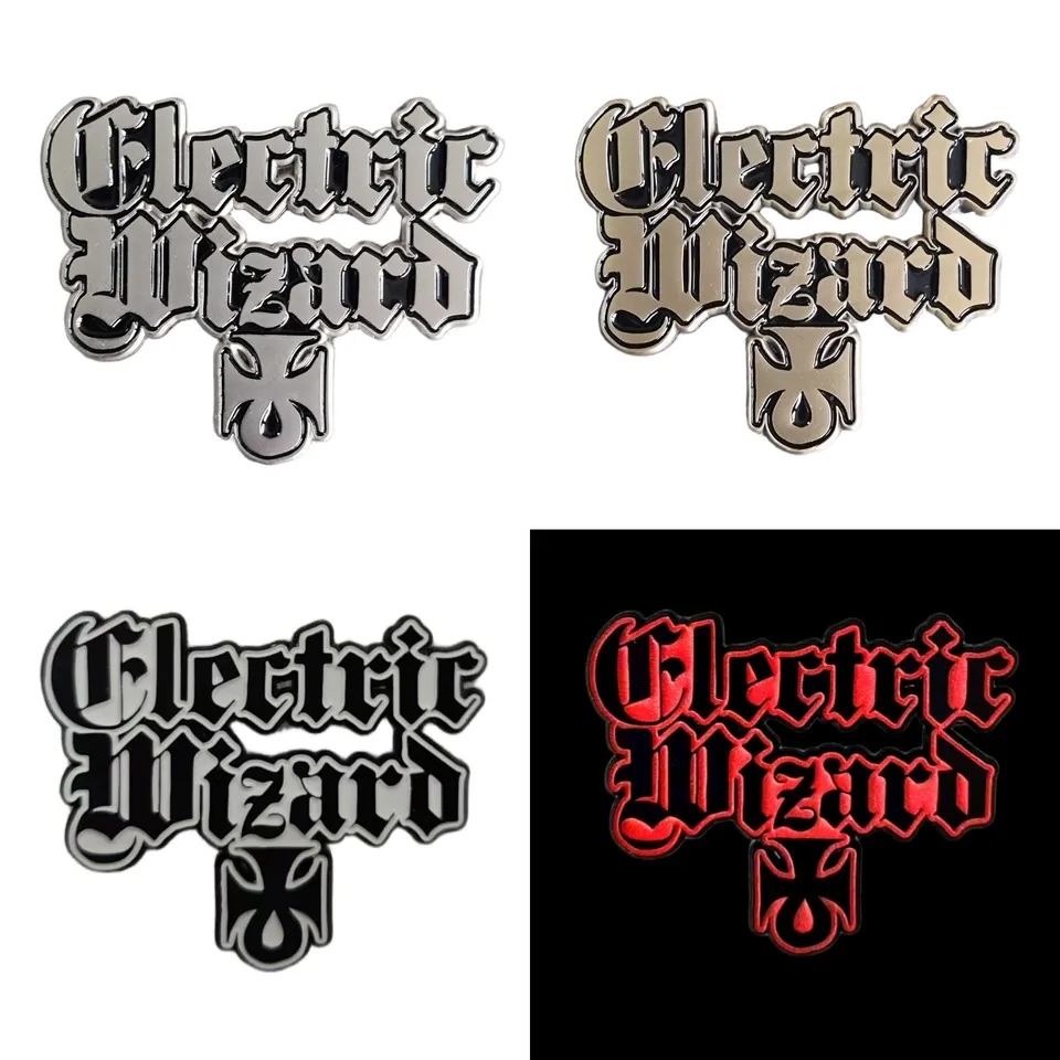 electric-wizard-logo-pin-s-mail-nickel-mat-55-mm image 1