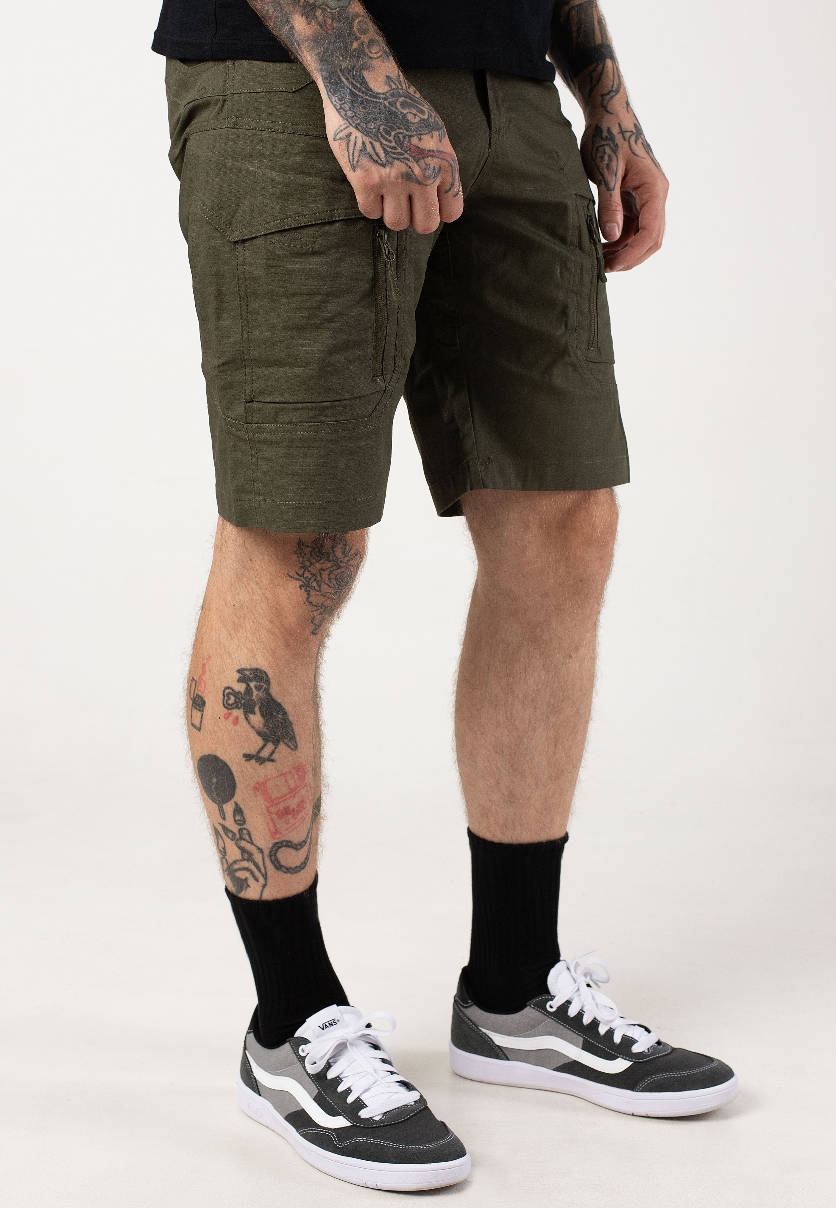 mil-tec-assault-co-short-bermuda-coton-olive image 2