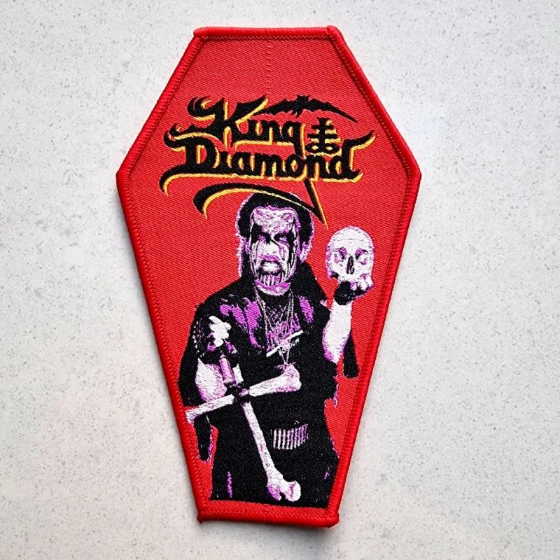 king-diamond-cercueil-bordure-rouge-patch-tiss image 1