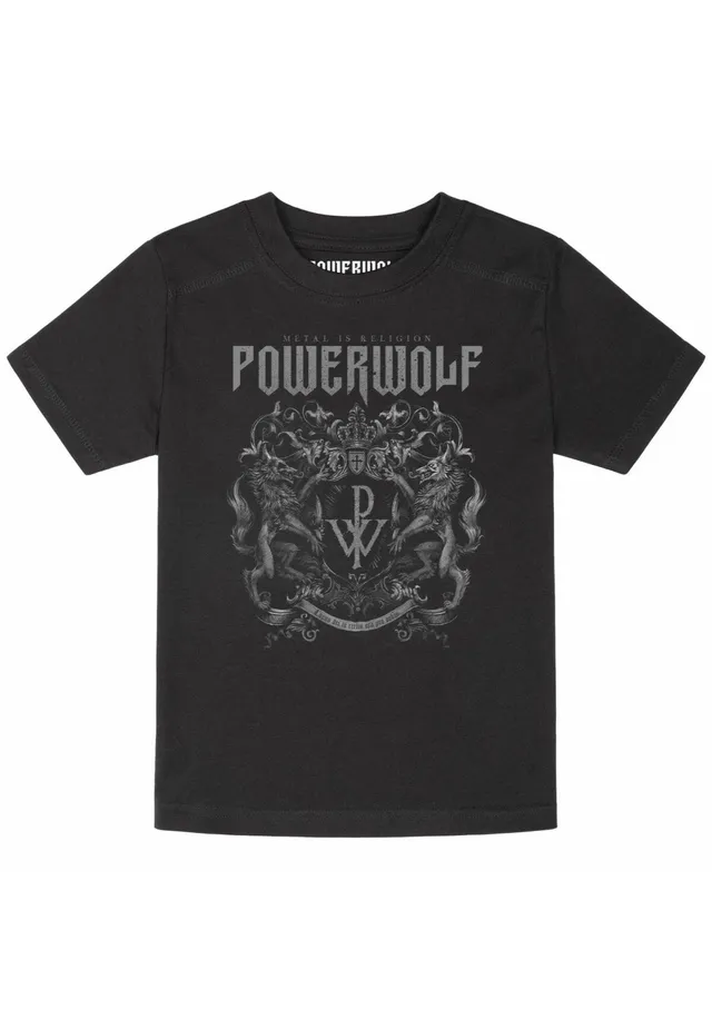 powerwolf-crest-kids-t-shirt-noir-enfant-power-metal image 1