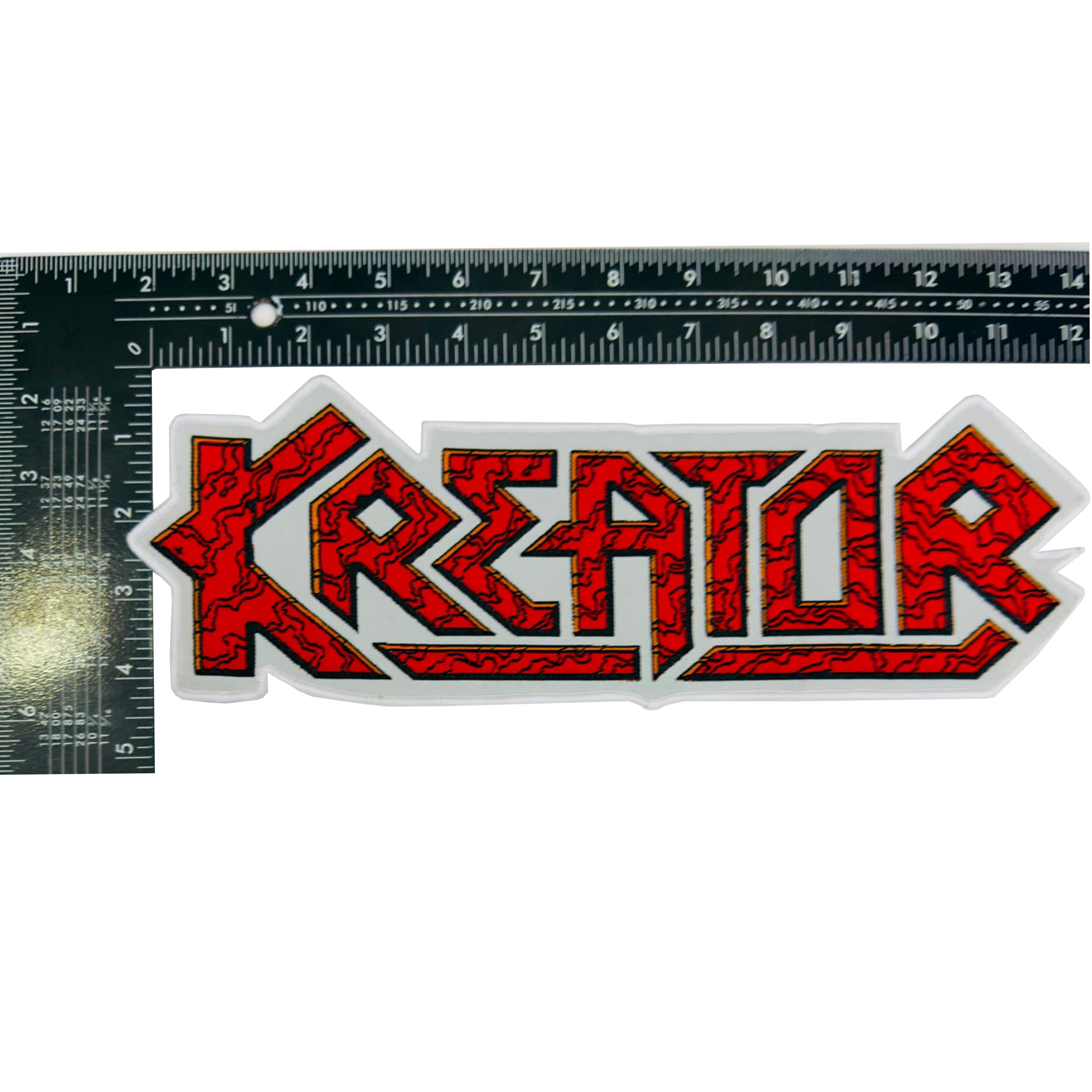 kreator-logo-cusson-tiss-oversized-bordure-rouge-30-cm image 5