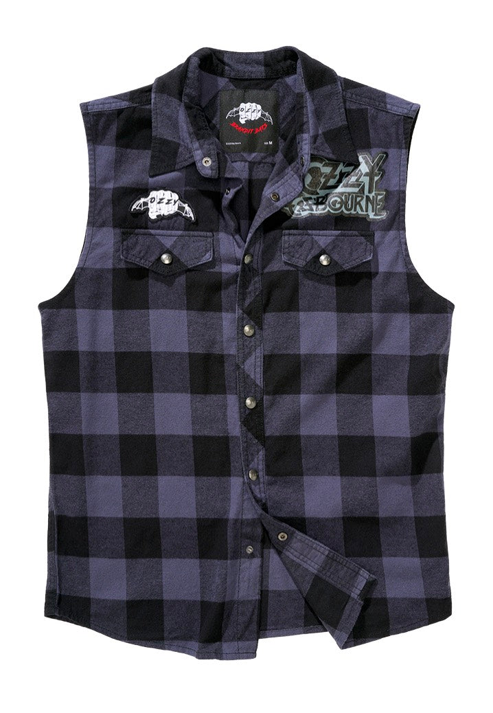 brandit-ozzy-osbourne-check-chemise-carreaux-noire-homme image 1