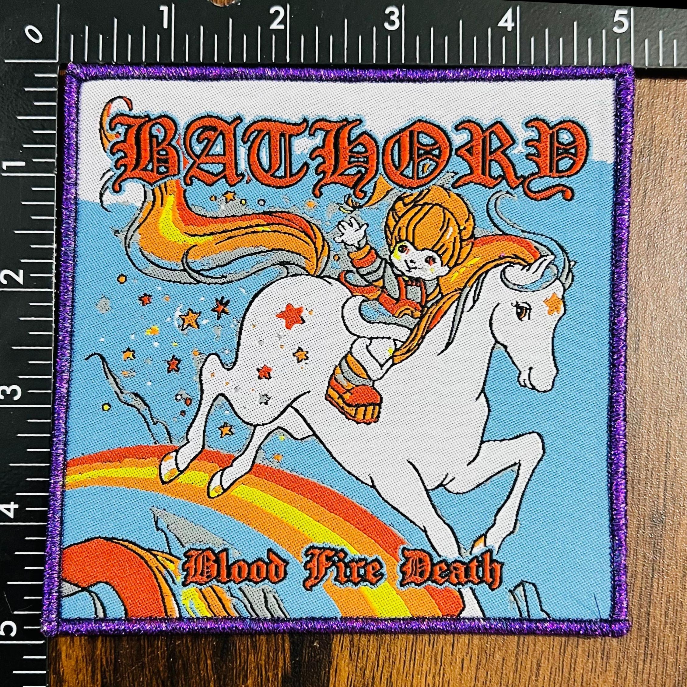 bathory-blood-fire-death-patch-tiss-bordure-rose image 8