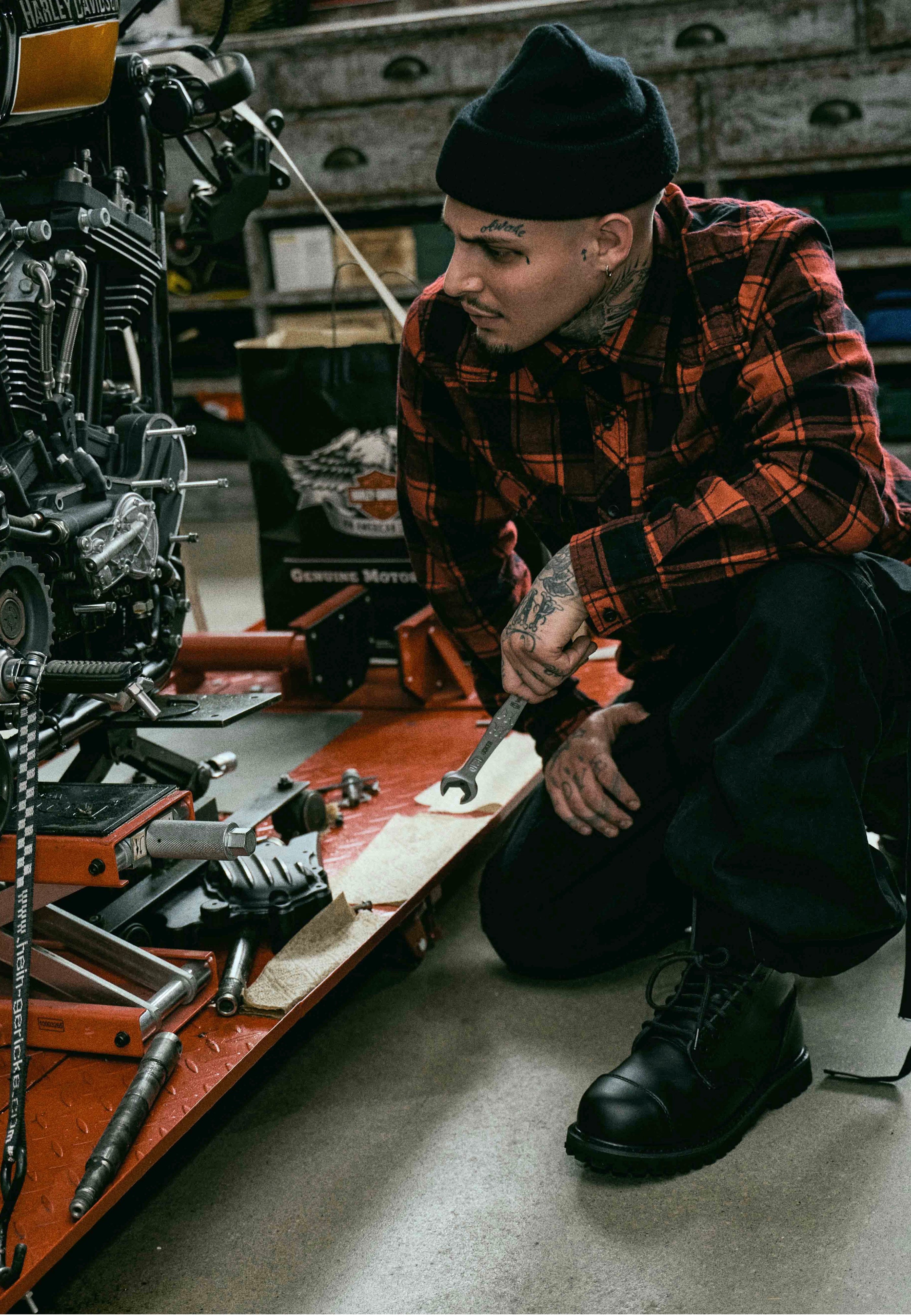 brandit-lumberjacket-red-black-veste-carreaux-m-flanelle image 2