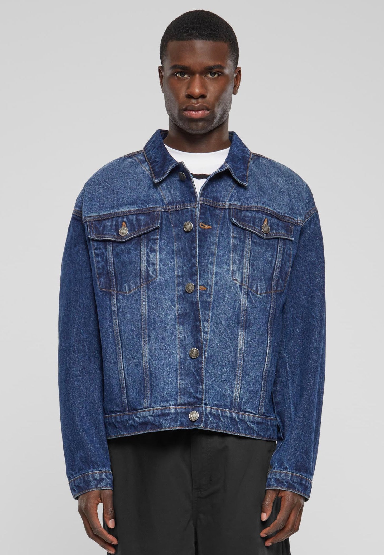 urban-classics-heavy-ounce-boxy-veste-jean-mid-blue-washed image 1