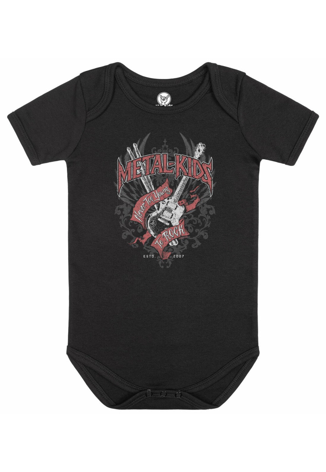 metal-kids-never-too-young-to-rock-bodysuit-noir-56-62-80-86 image 1