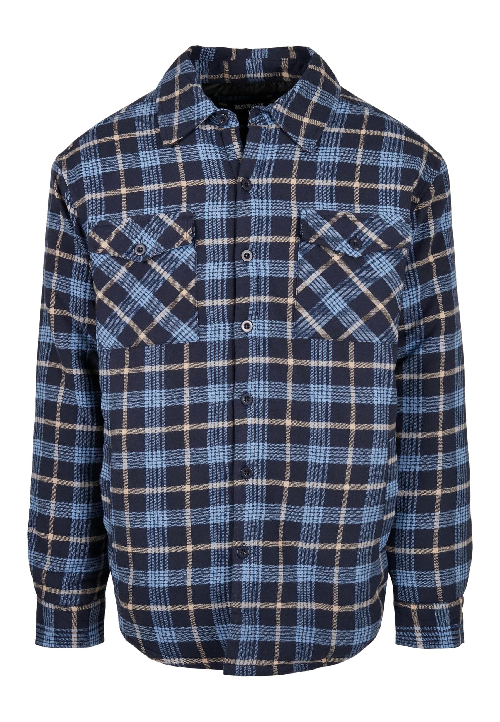 urban-classics-plaid-quilted-veste-carreaux-bleu-clair-taille-m image 7