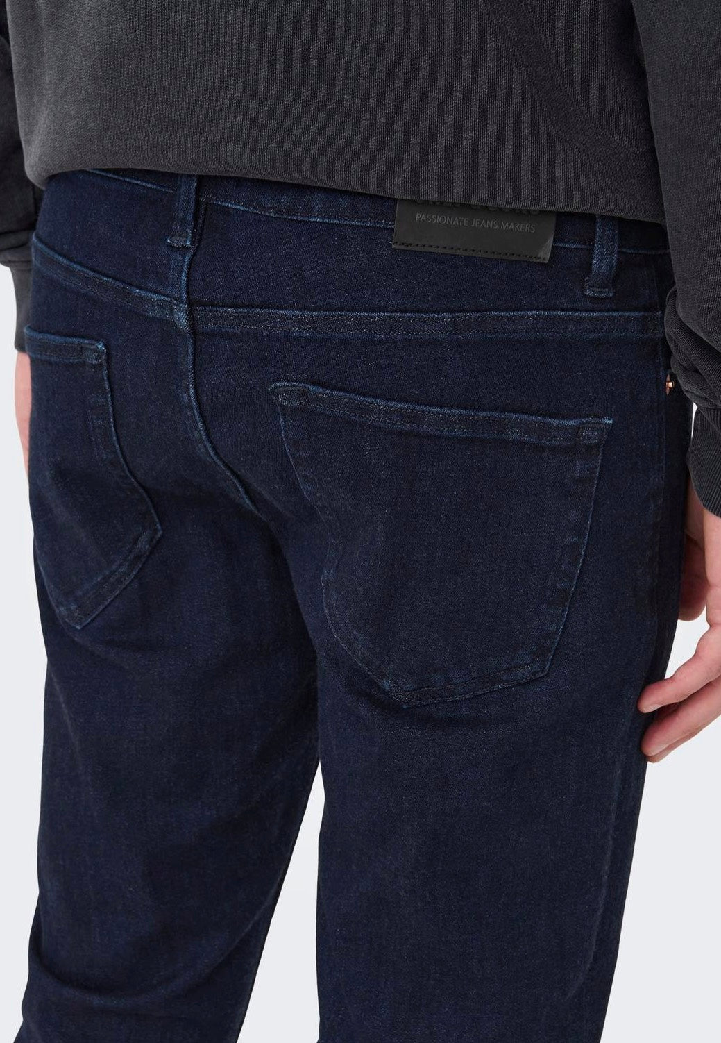 only-sons-loom-slim-jean-bleu-fonc-homme image 3