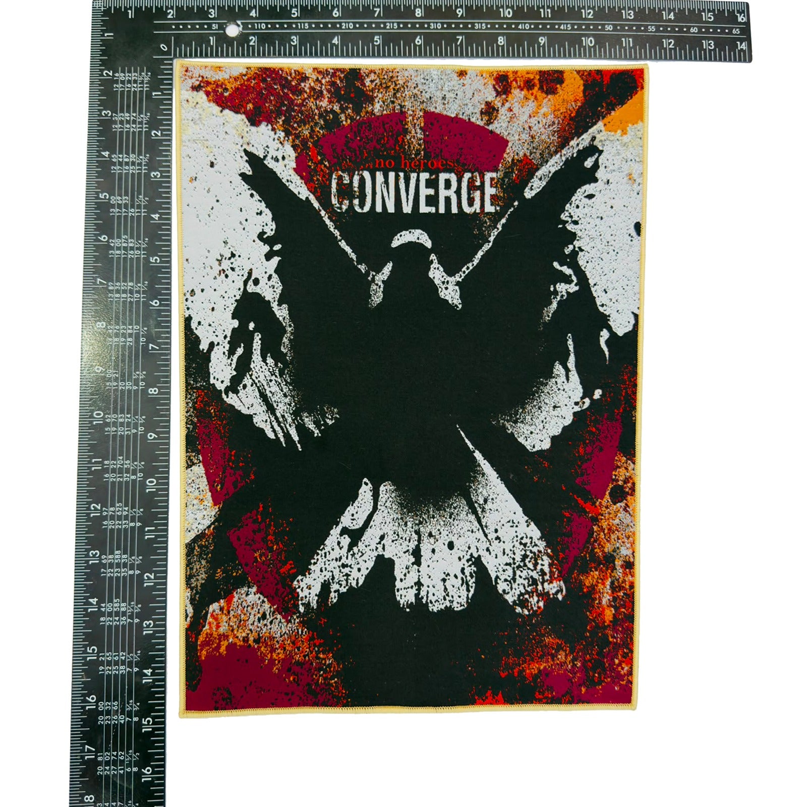 783punx-converge-no-heroes-backpatch-tiss-bordure-noire image 5