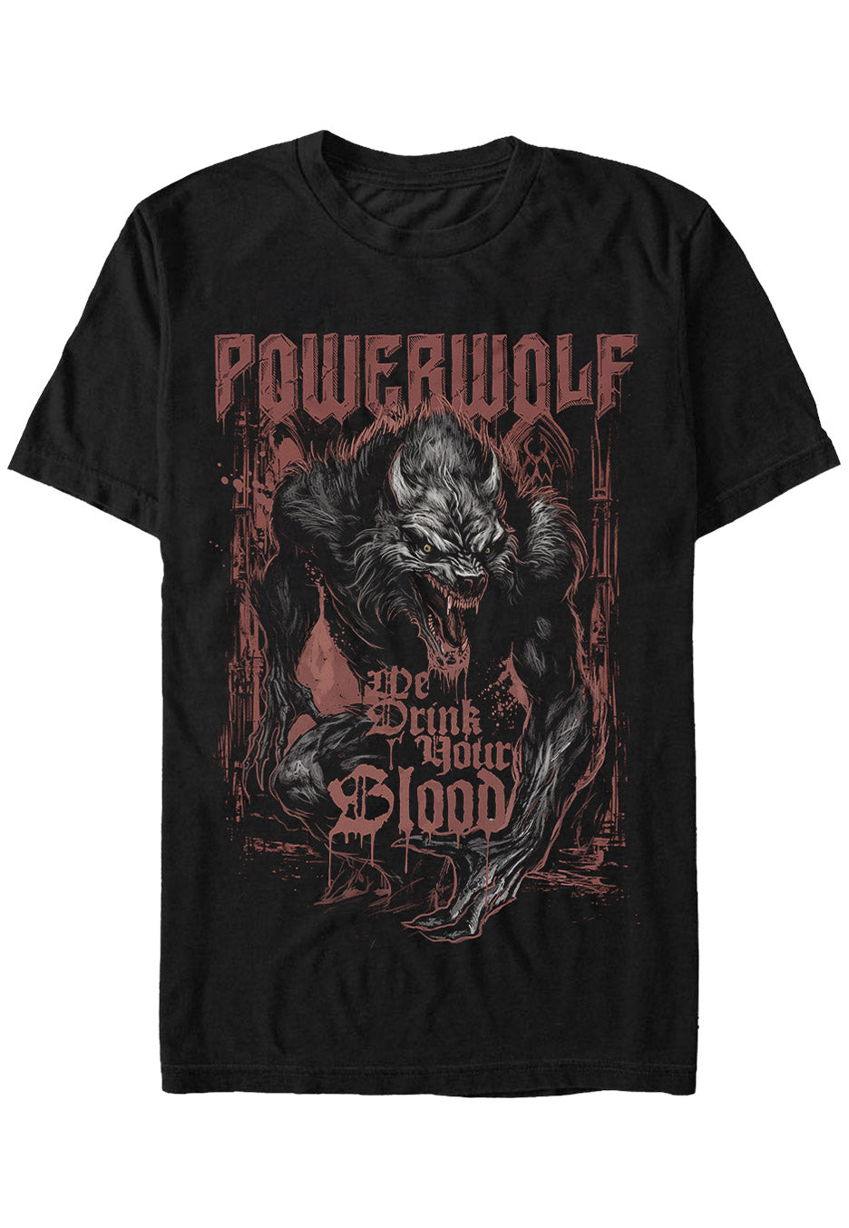 powerwolf-we-drink-your-blood-t-shirt-noir-homme-taille-l image 1