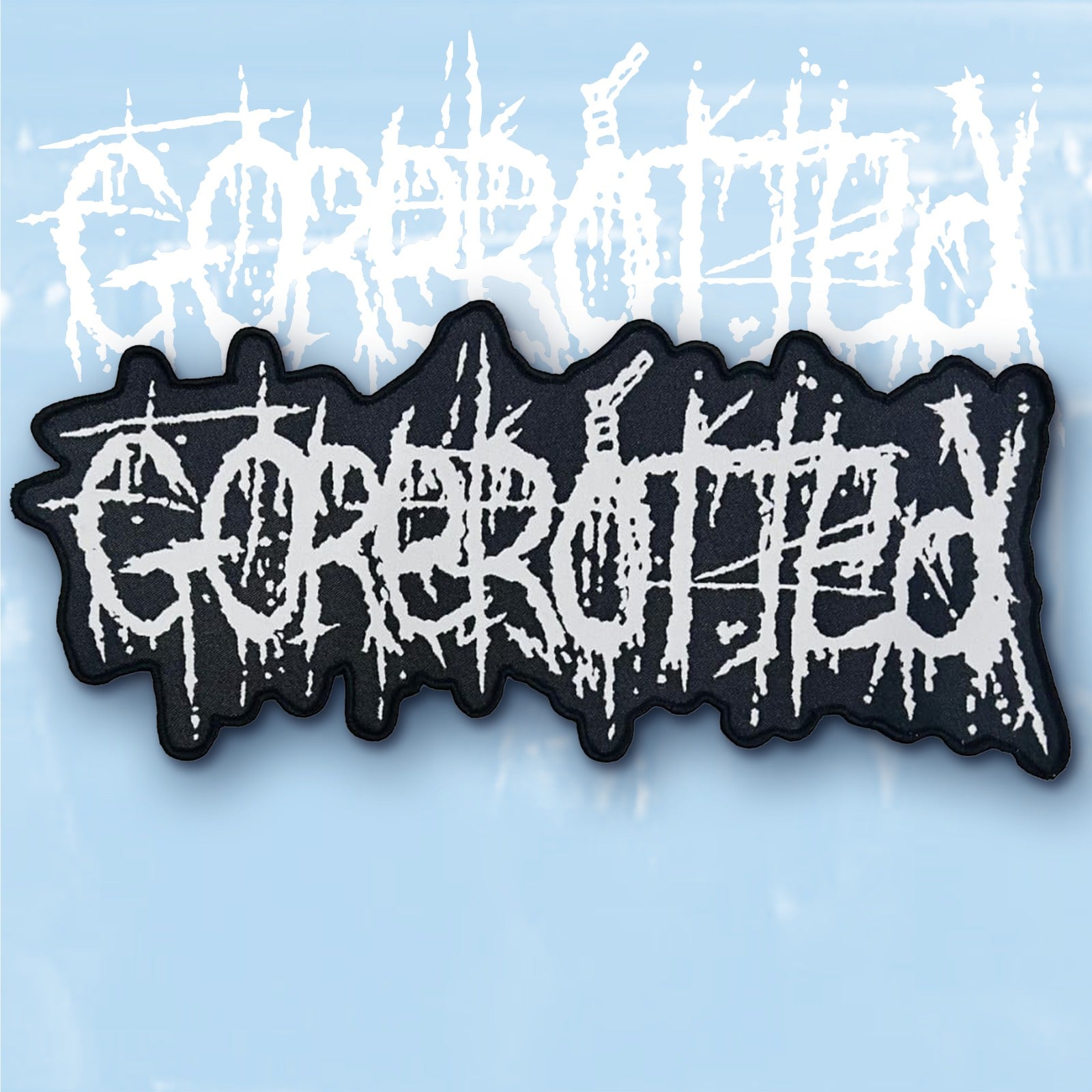 gorerotted-logo-patch-tiss-oversized-noir-et-rouge image 4