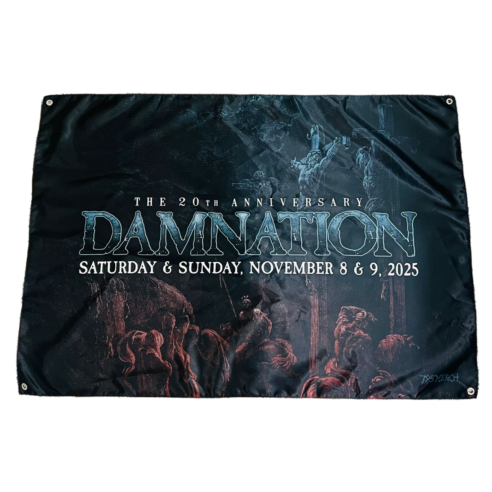 damnation-festival-2025-drapeau-tissu-100x70-cm image 1