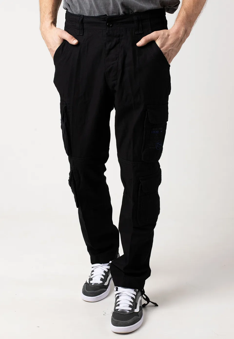 brandit-pure-slim-fit-pantalon-cargo-noir-homme image 1