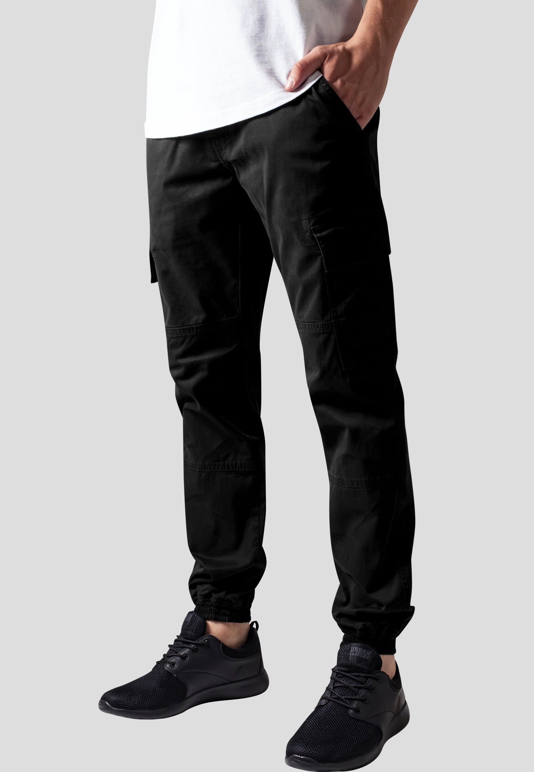 urban-classics-washed-cargo-twill-pantalon-cargo-noir-w30-coton image 2