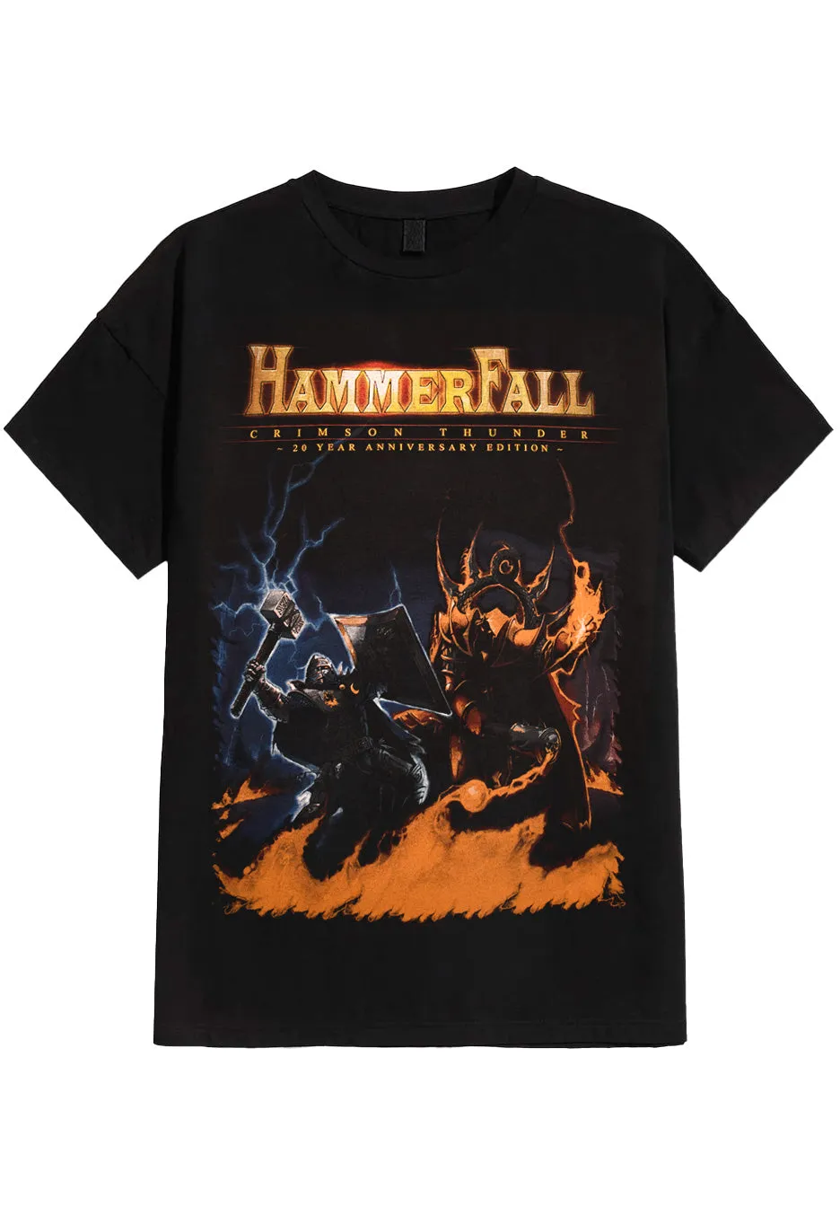 hammerfall-crimson-thunder-20th-anniversary-t-shirt-noir image 1