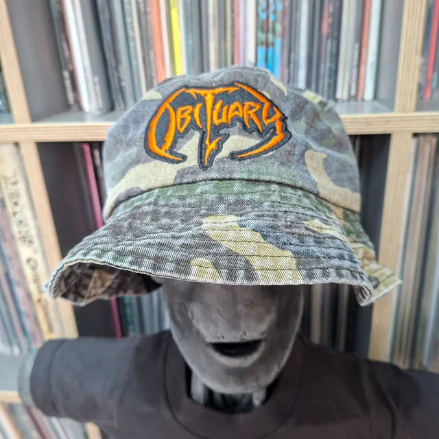 obituary-logo-orange-bob-bucket-hat-camo-vert-brod image 1