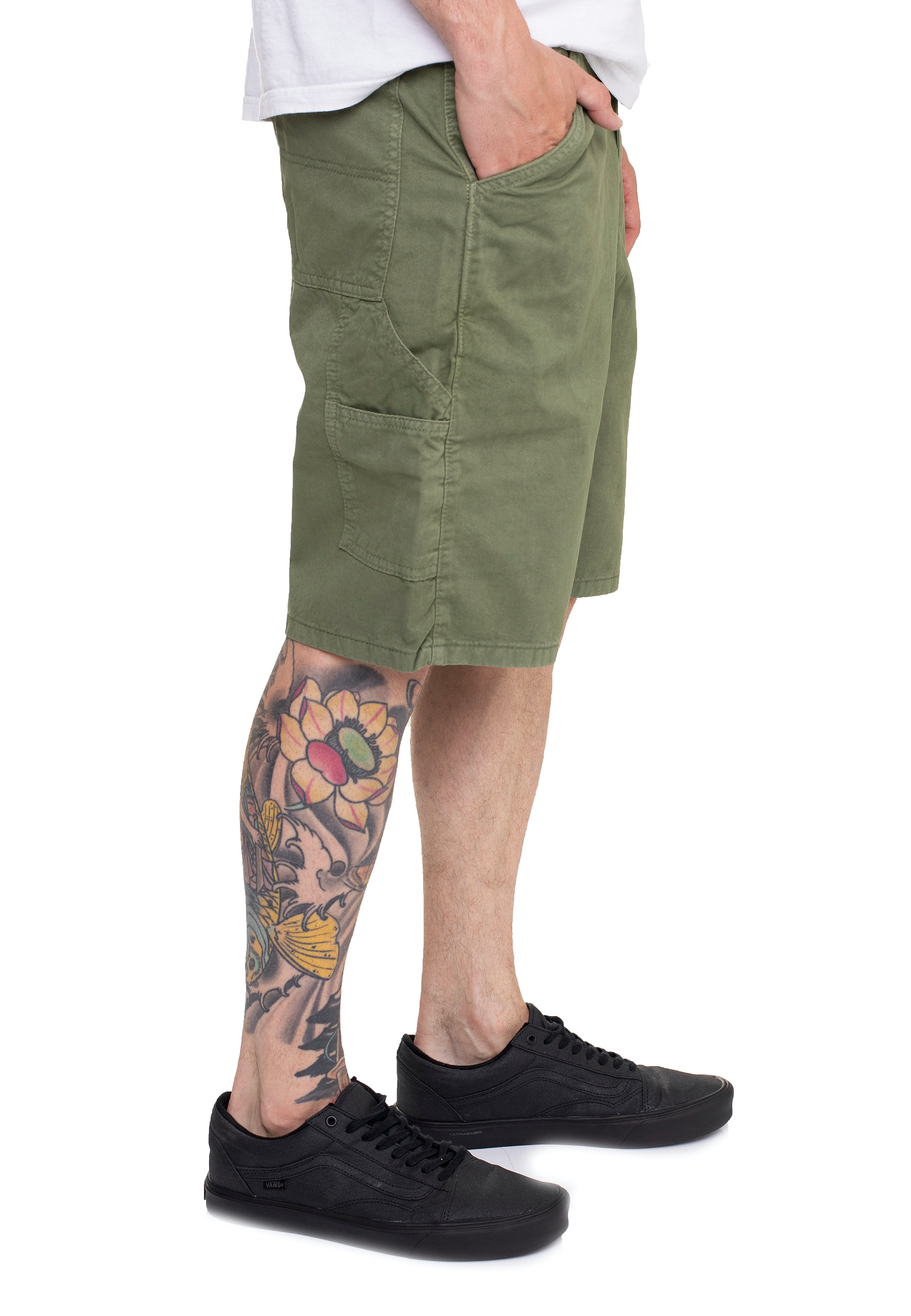 urban-classics-carpenter-newolive-short-vert-homme image 6