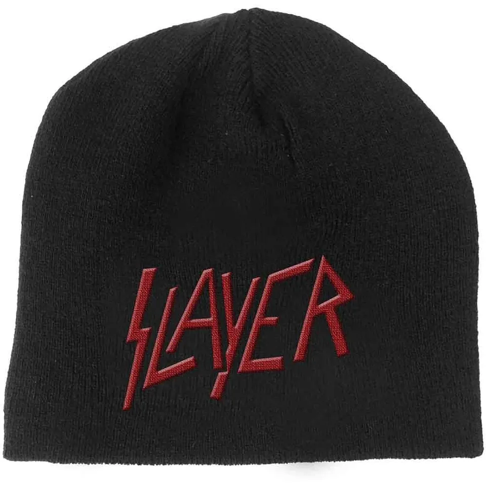 slayer-bonnet-beanie-logo-brod-noir image 1