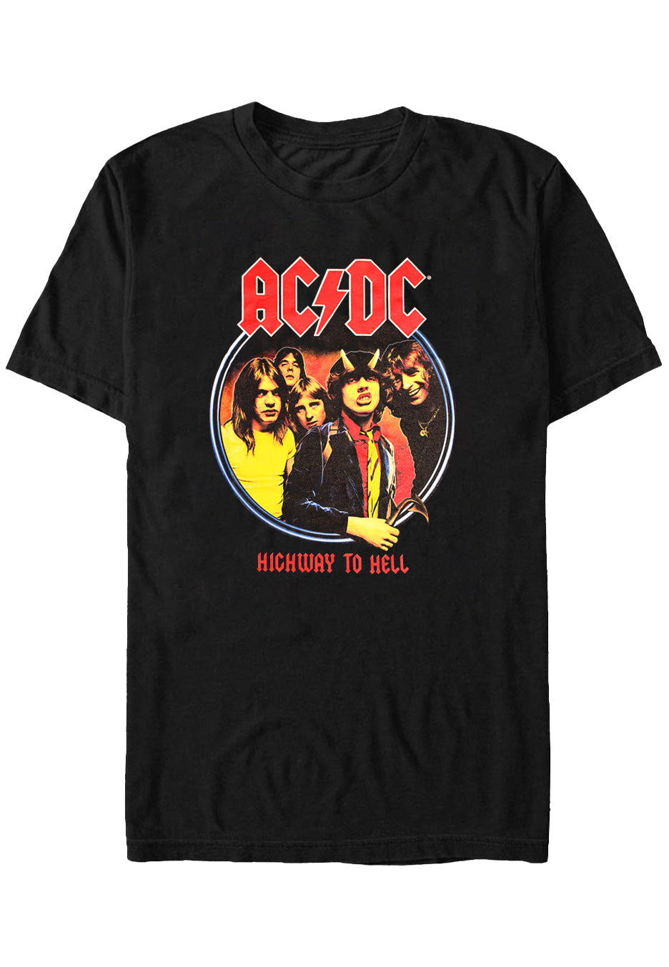 ac-dc-highway-to-hell-circle-t-shirt-noir-homme-taille-m image 2