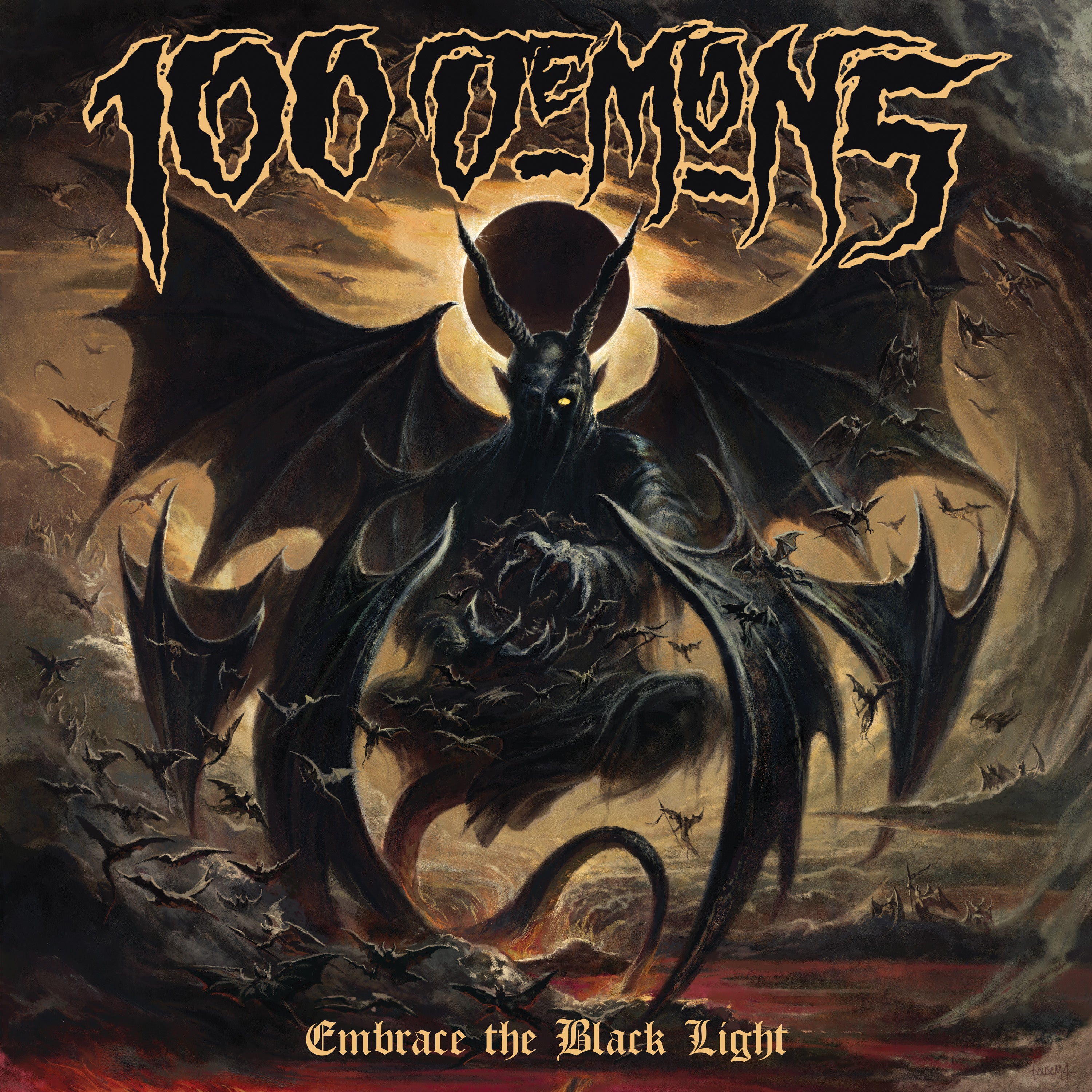 100-demons-embrace-the-black-light-vinyle-lp-cloudy-bone image 1
