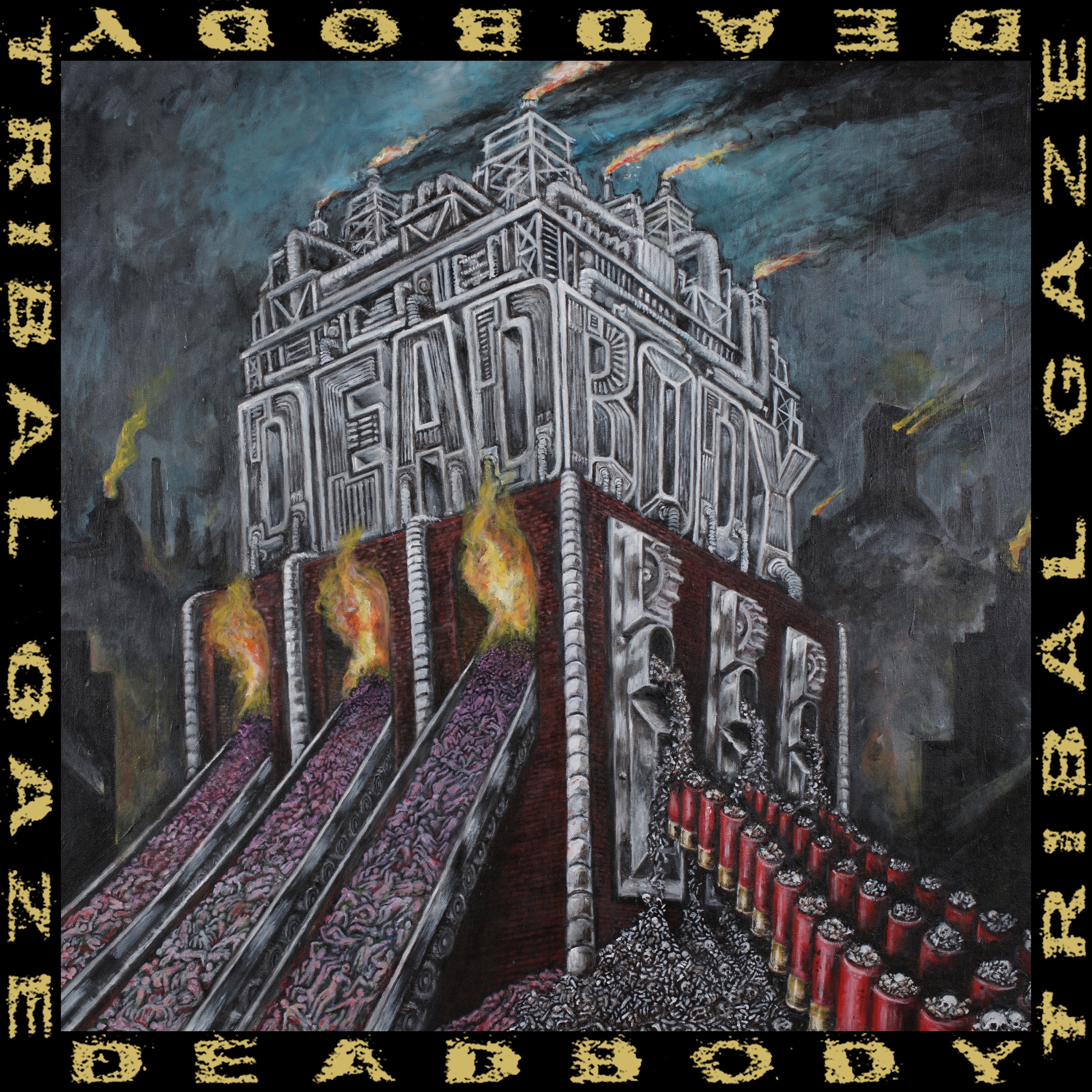 deadbody-tribal-gaze-split-vinyle-lp-red-black image 1