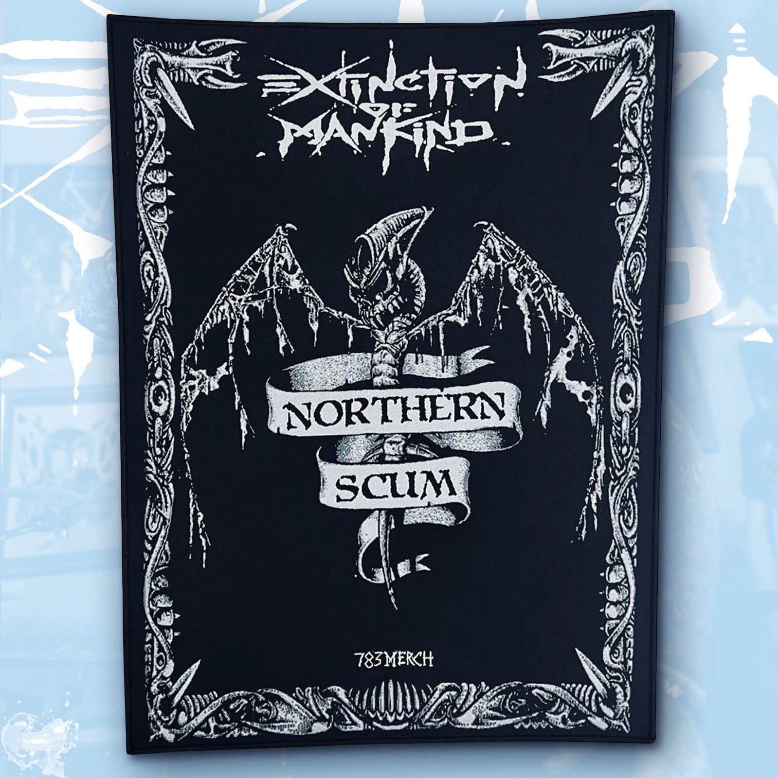 extinction-of-mankind-northern-scum-backpatch-bordure-noire image 4