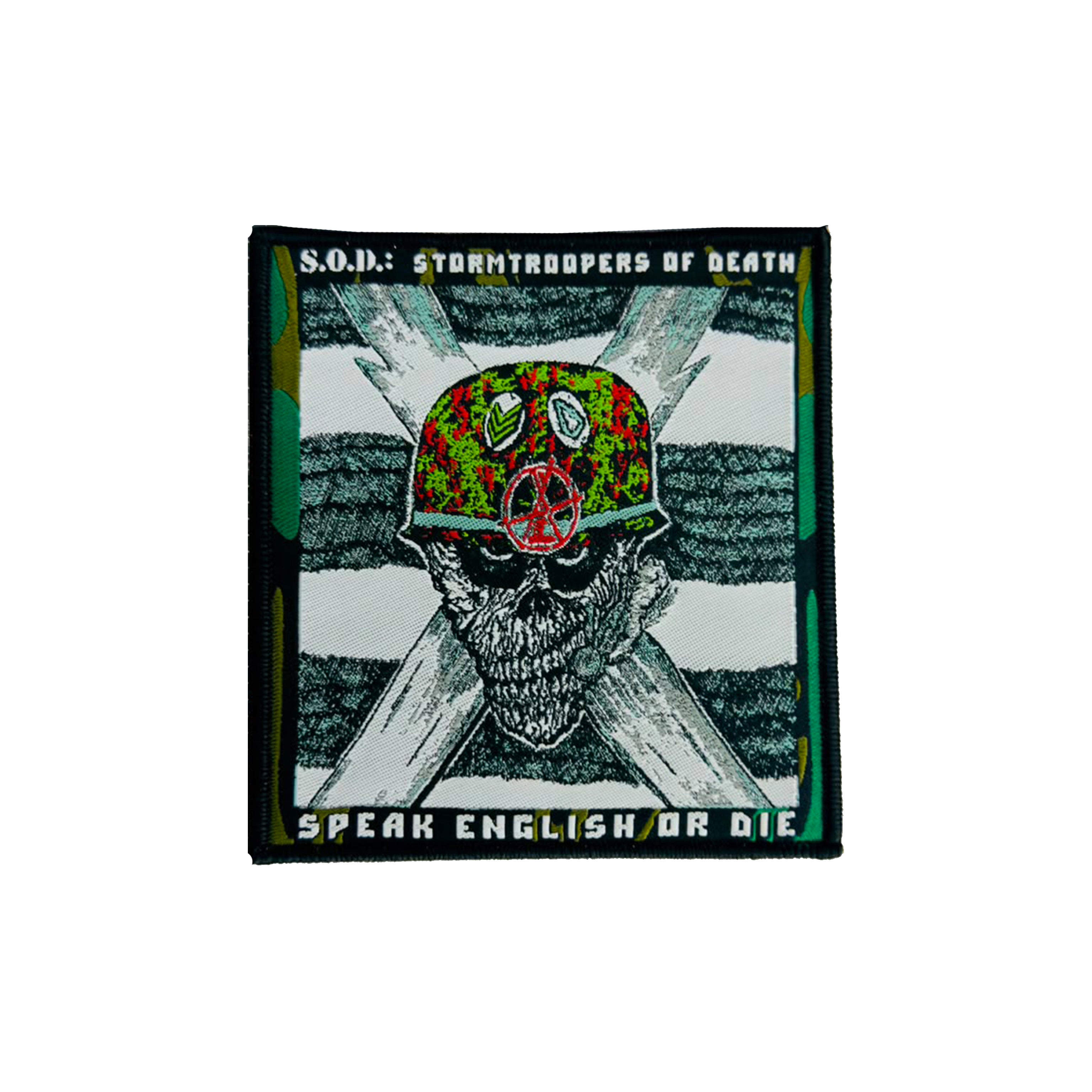 s-o-d-speak-english-or-die-patch-tiss-bordure-noire image 2