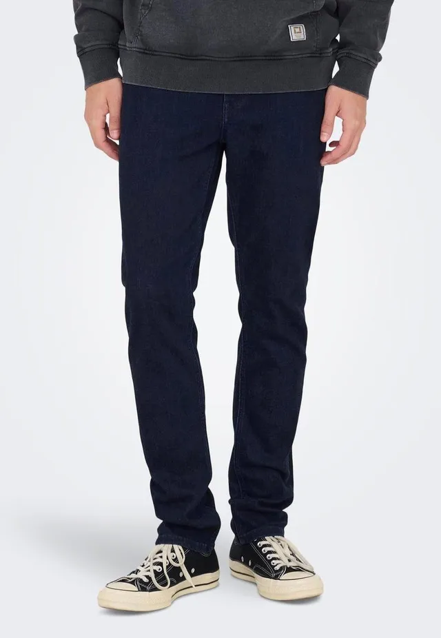 only-sons-loom-slim-jean-bleu-fonc-homme image 1