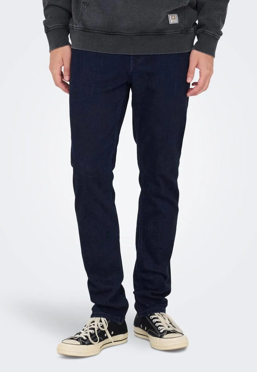only-sons-loom-slim-jean-bleu-fonc-homme image 1