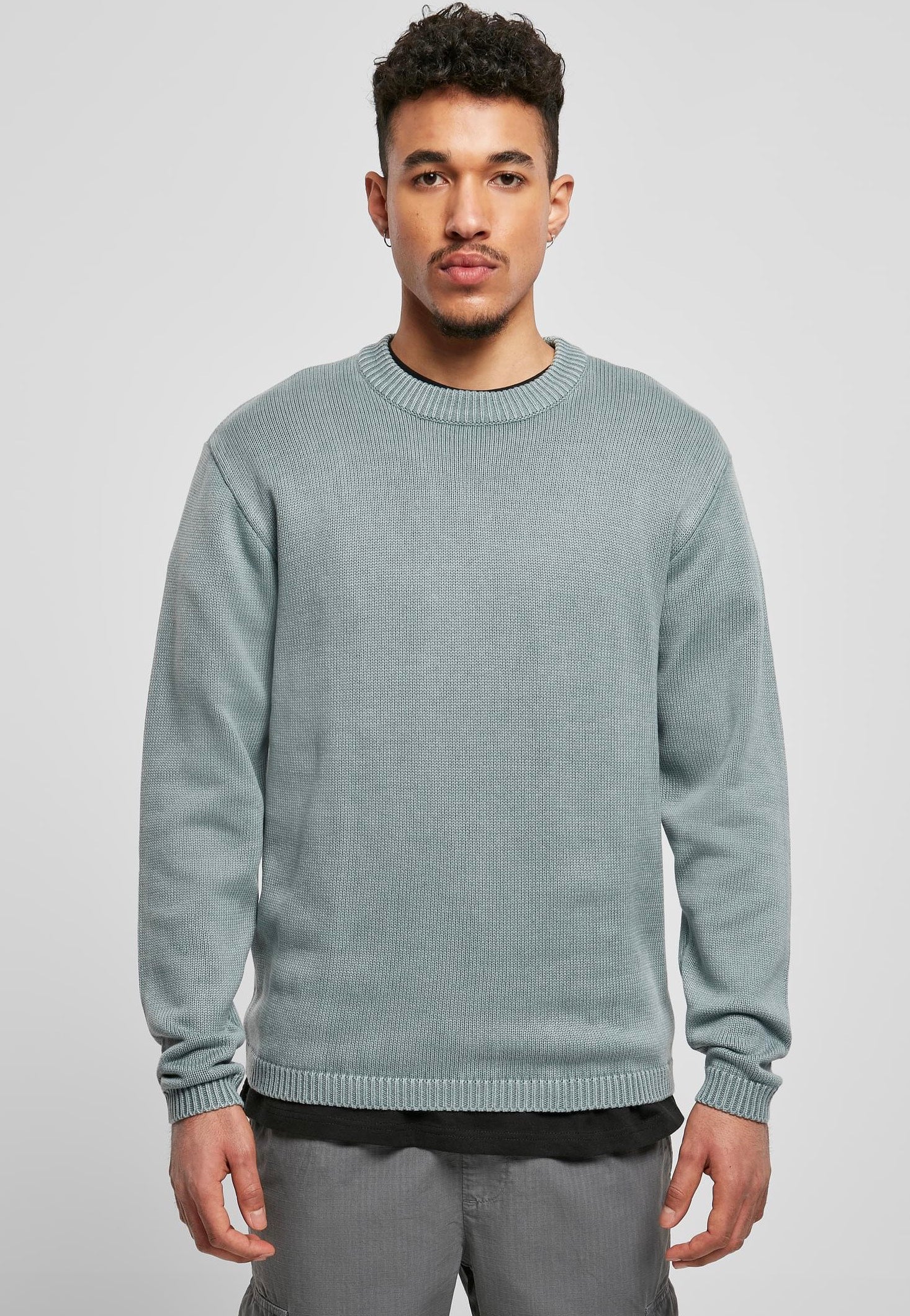 urban-classics-washed-dusty-blue-pullover-bleu-homme image 1