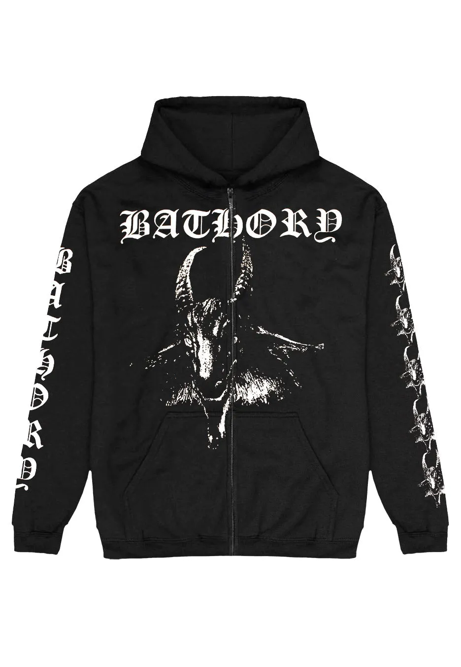 bathory-goat-zipper-noir-sweat-black-metal image 1