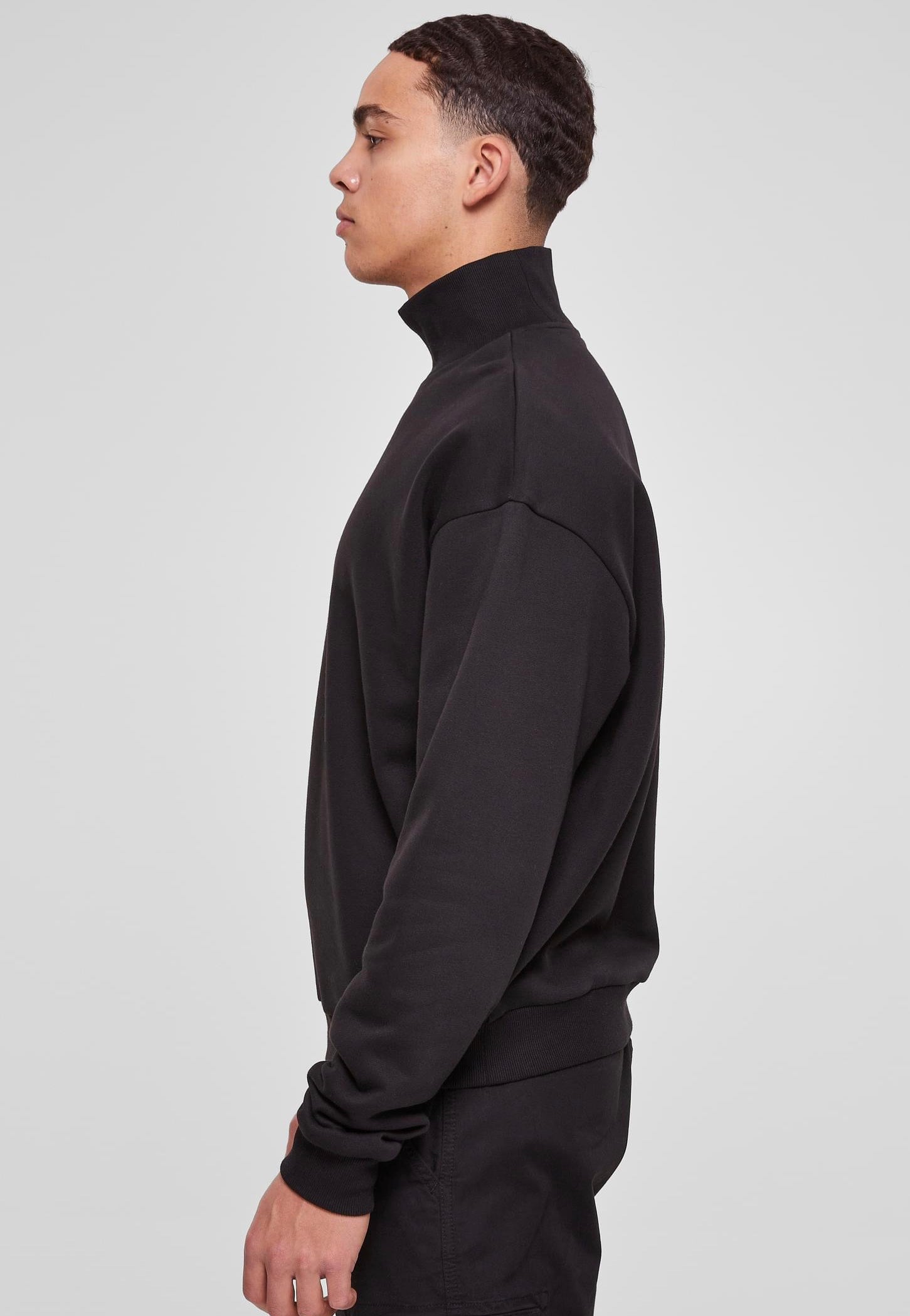 urban-classics-high-rib-neck-pull-noir-homme image 3