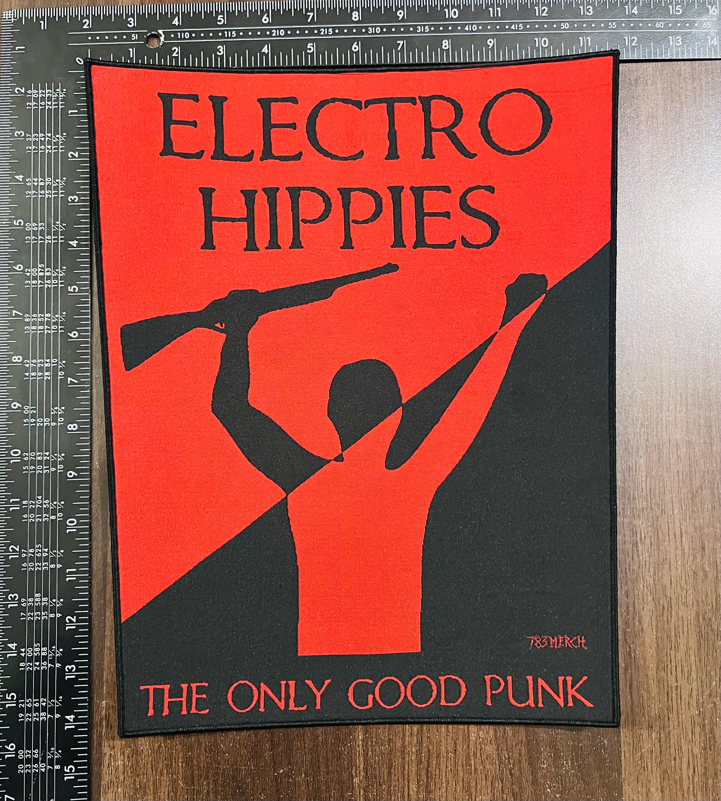 electro-hippies-the-only-good-punk-backpatch-tiss-bordure-noire image 3