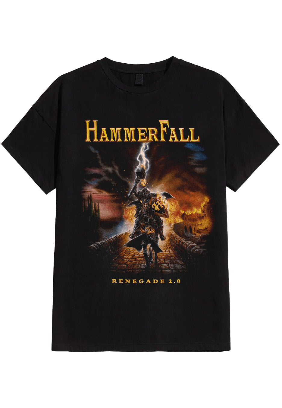hammerfall-renegade-2-0-t-shirt-noir-power-metal image 1