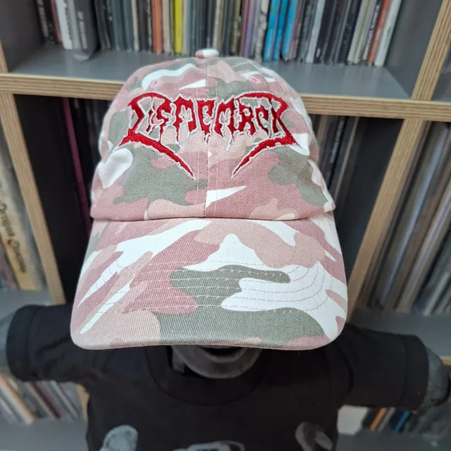 dismember-logo-casquette-dad-cap-camo-rose-brod-e image 1