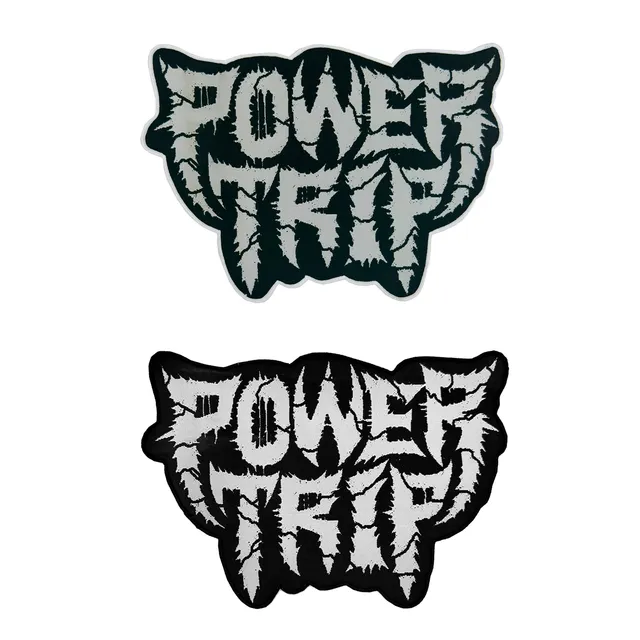 power-trip-logo-patch-tiss-oversized-bordure-noire image 1