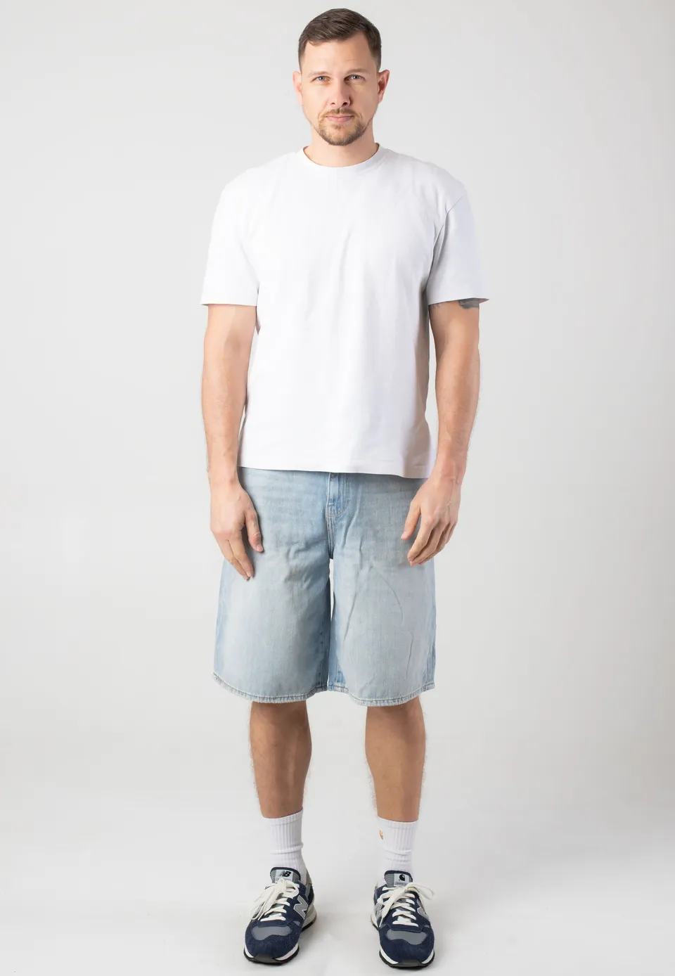 only-sons-carl-ball-short-jean-bleu-clair-s-xl image 1