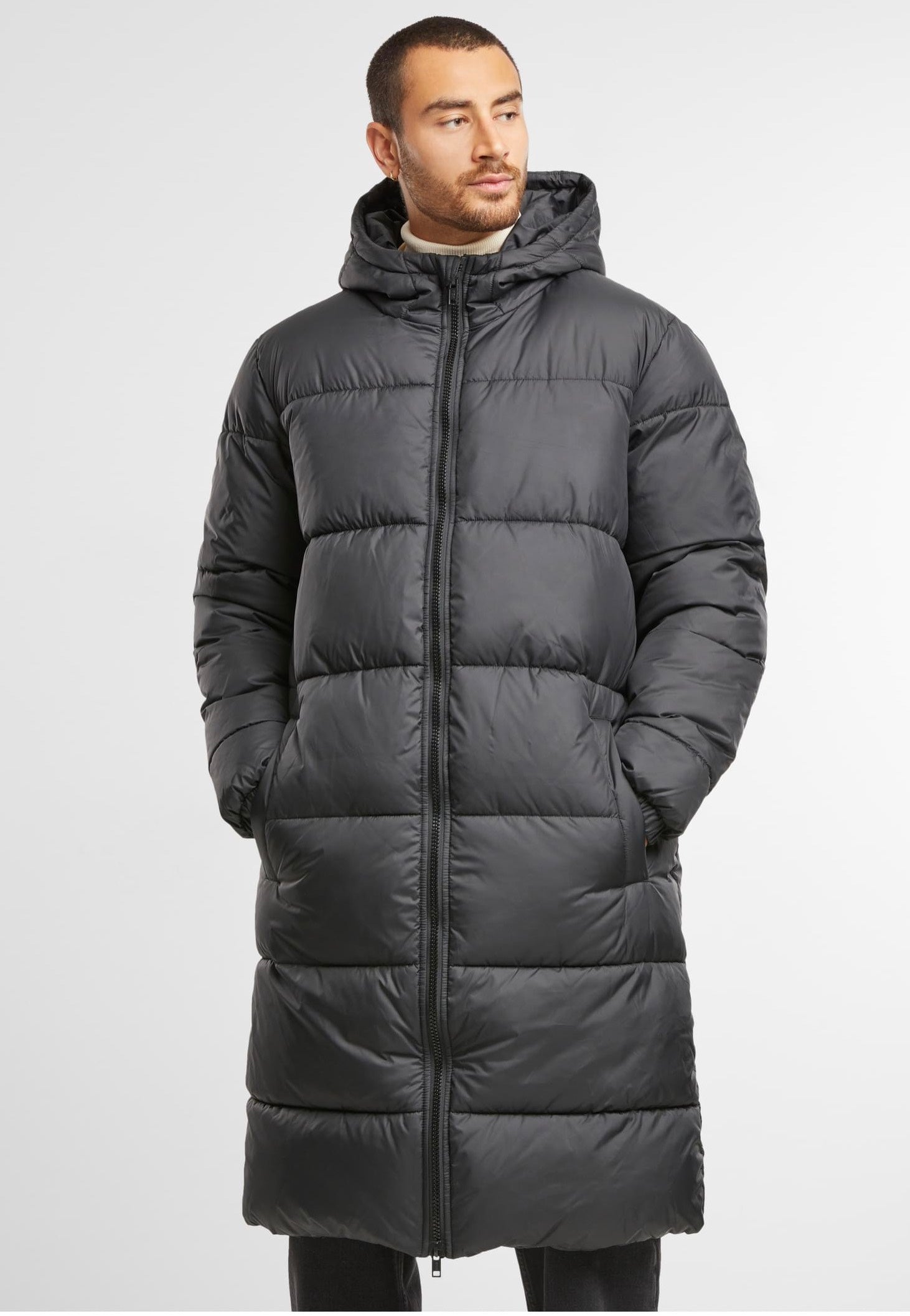 urban-classics-long-puffer-black-veste-hiver-homme image 1