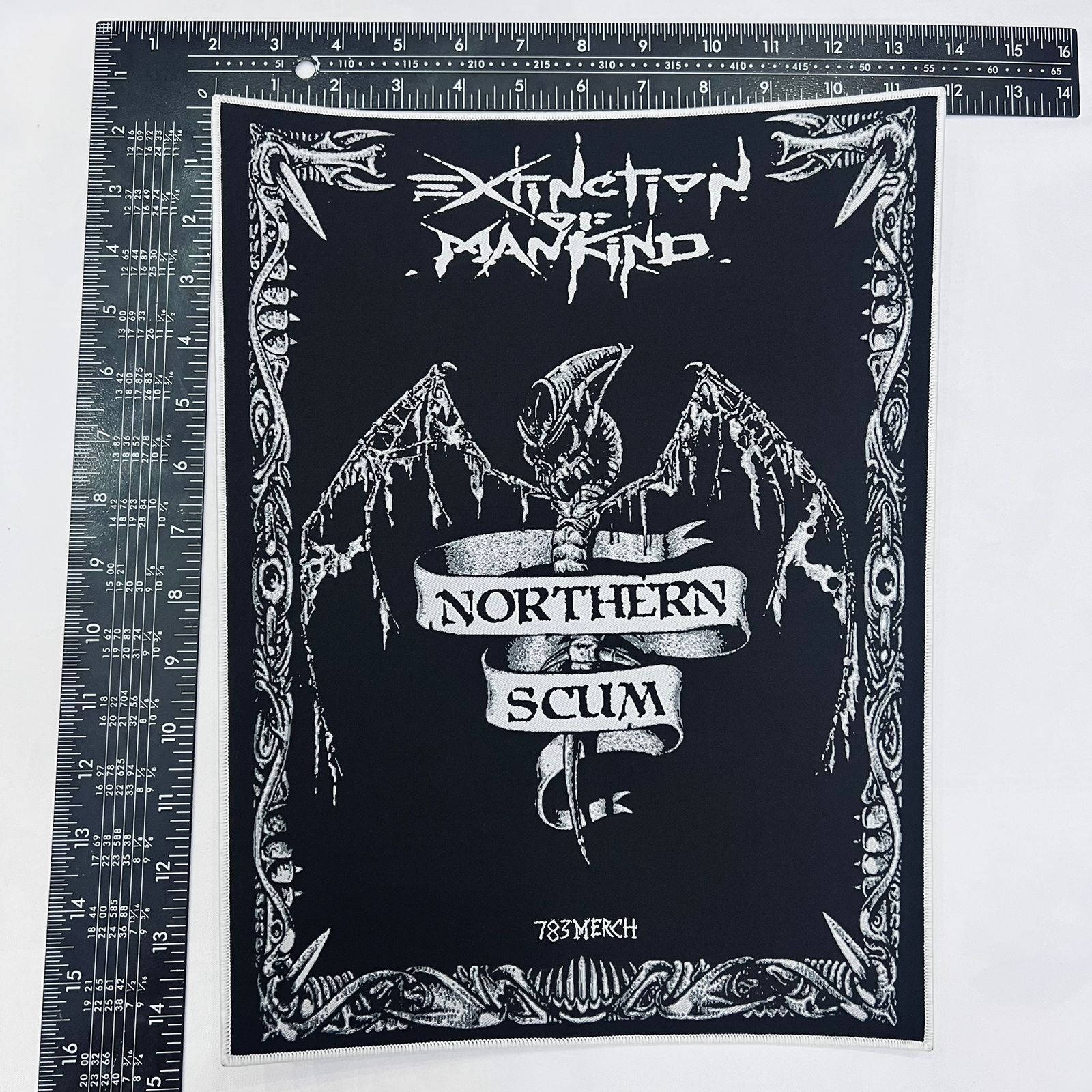 extinction-of-mankind-northern-scum-backpatch-bordure-noire image 3