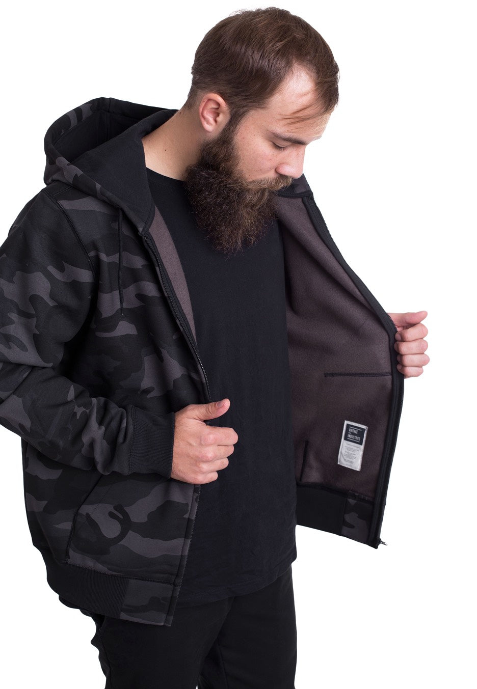 vintage-industries-redstone-hooded-dark-camo-sweat-zipp-camouflage-s image 4