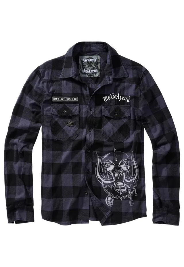 brandit-mot-rhead-check-chemise-flanelle-carreaux-noire-m image 1