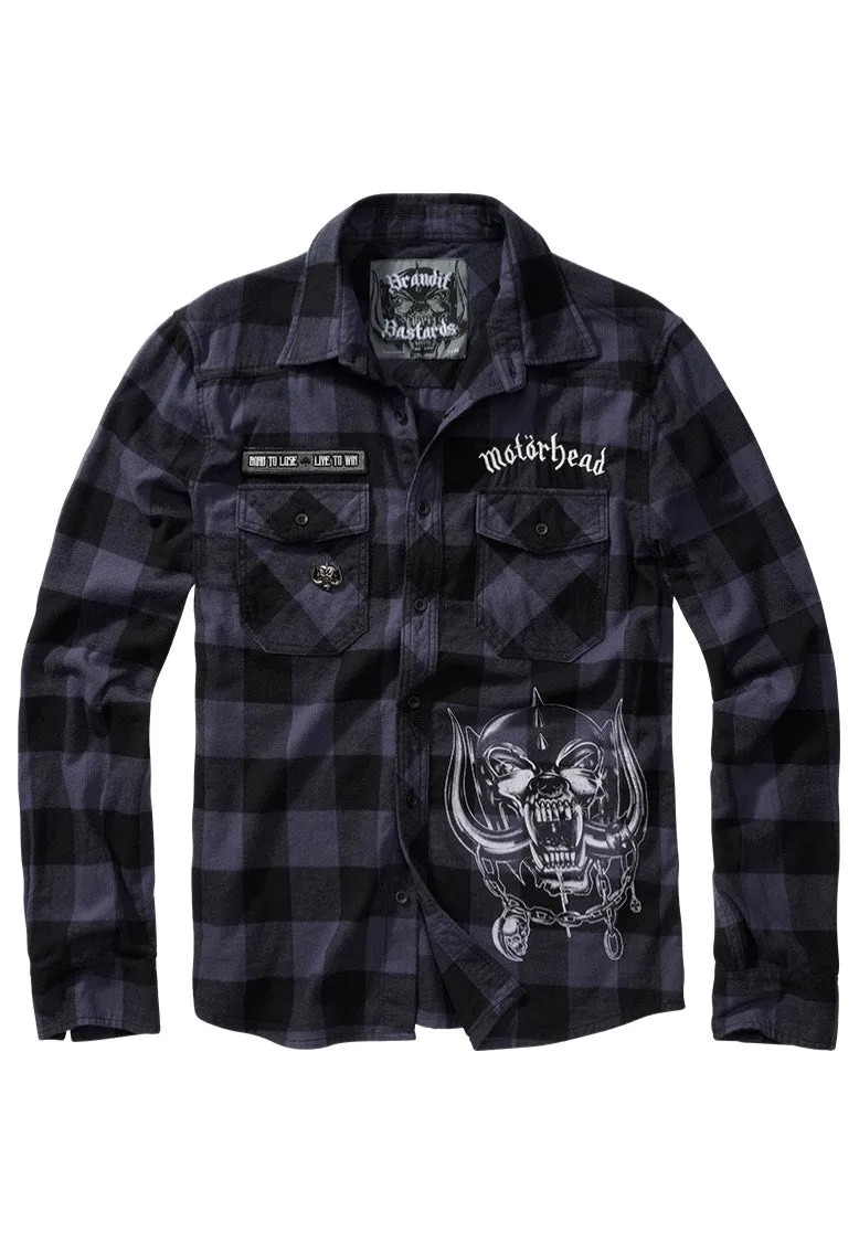 brandit-mot-rhead-check-chemise-flanelle-carreaux-noire-m image 1