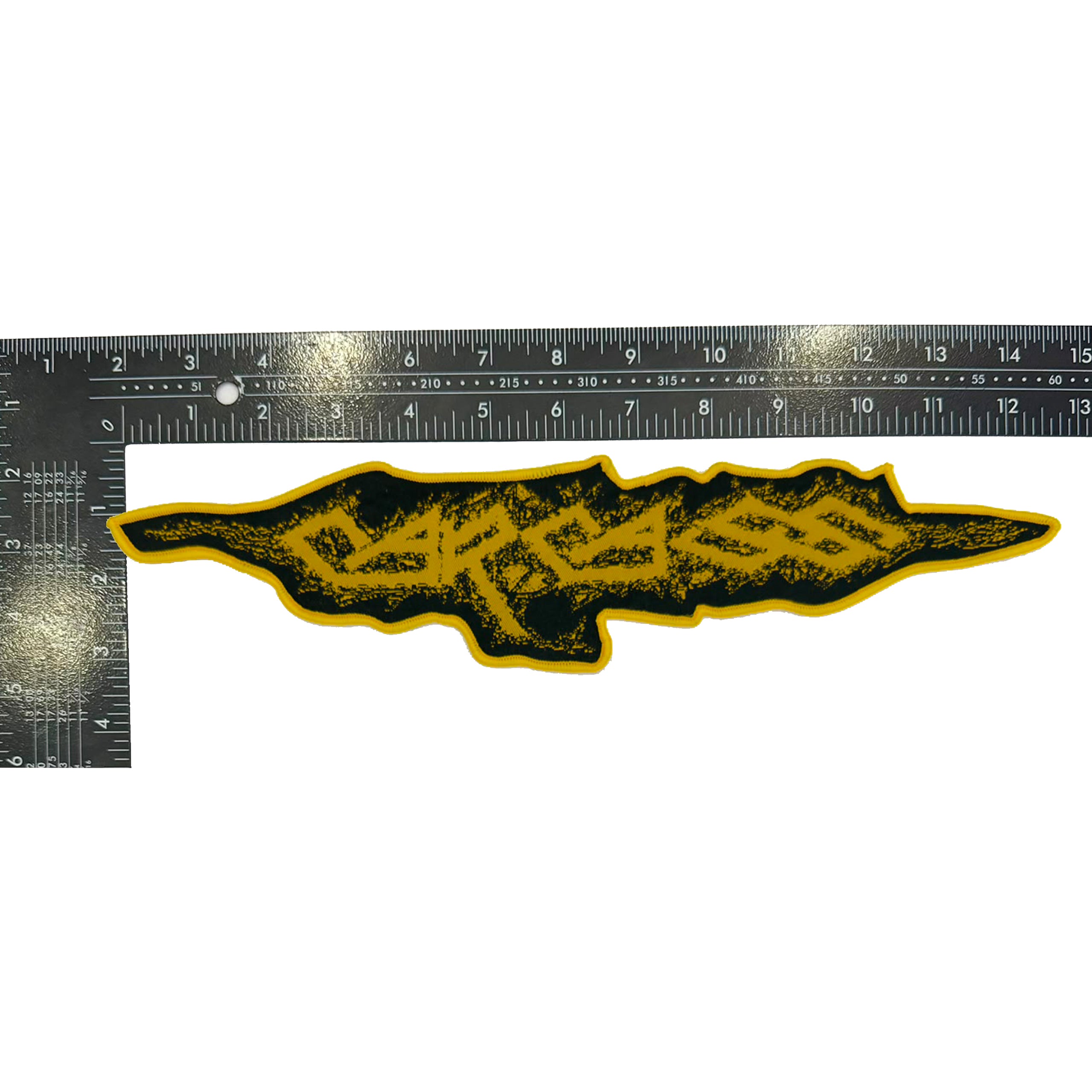 carcass-logo-patch-tiss-oversized-bordure-noire-30-cm image 5