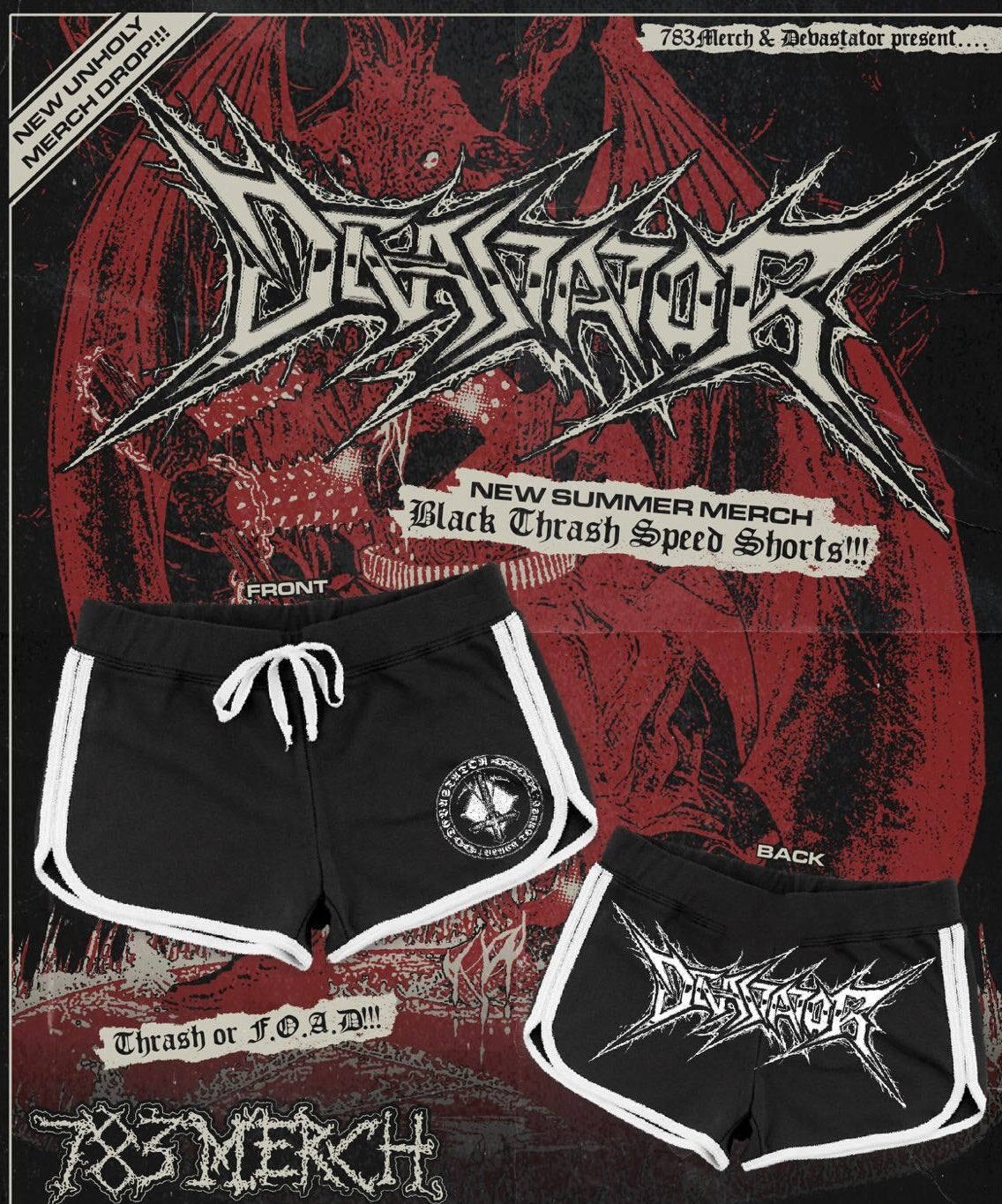devastator-short-femme-booty-shorts-logo-dos image 1
