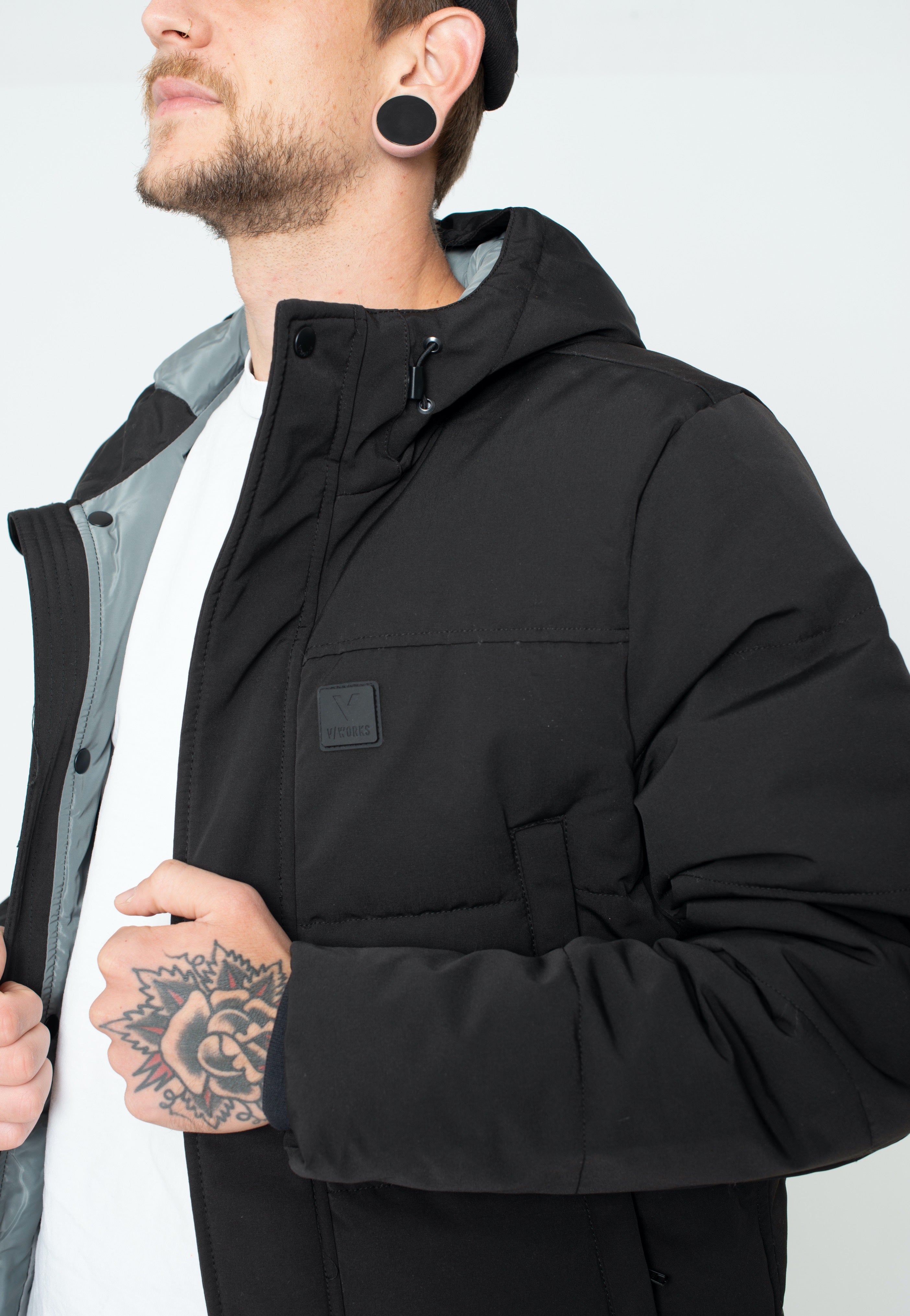vintage-industries-glenn-veste-noire-homme-hiver image 4