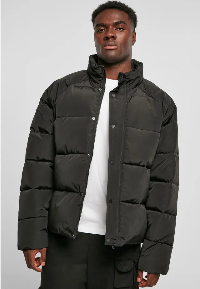 urban-classics-raglan-puffer-black-veste-matelass-e-noire image 1