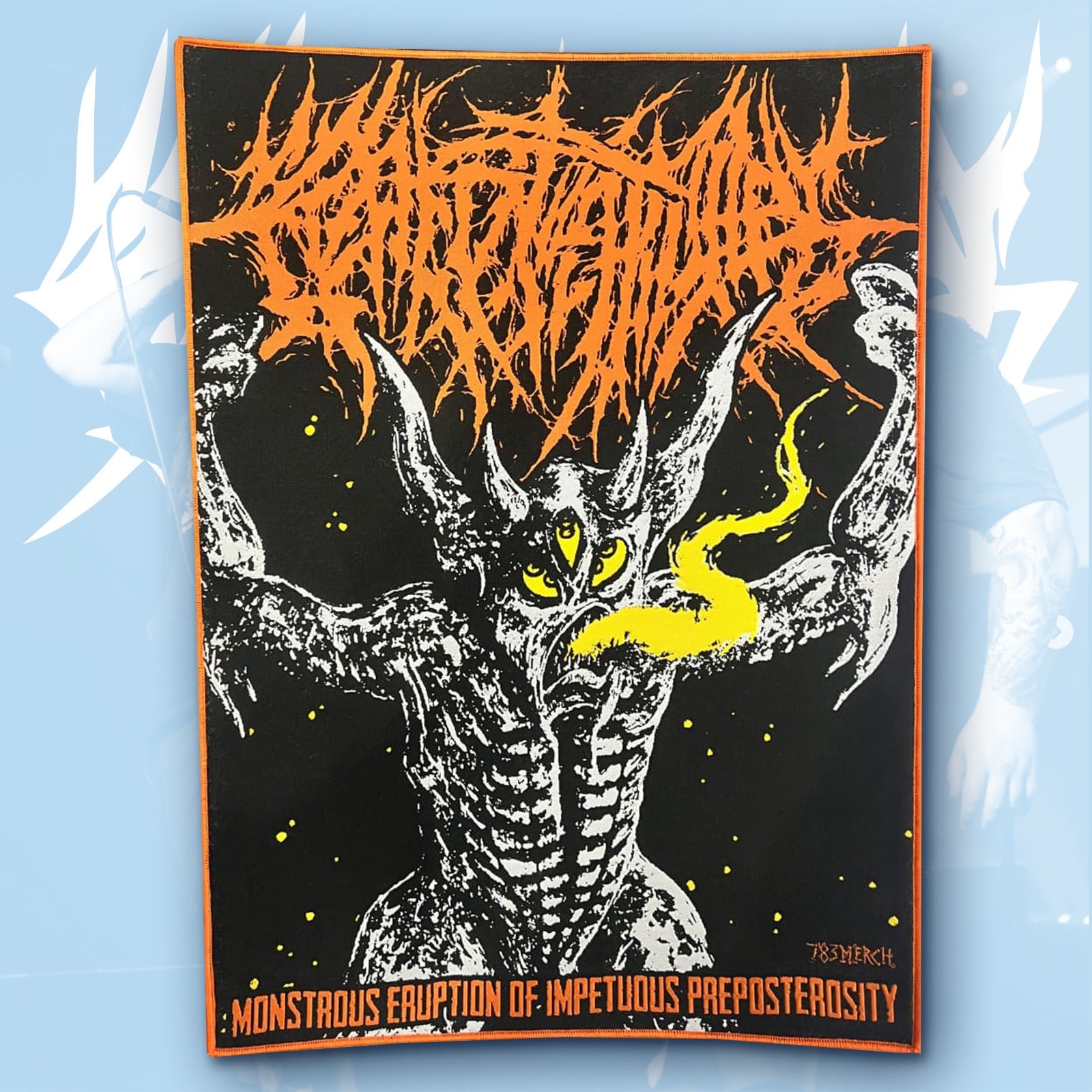 783punx-crepitation-monstrous-eruption-backpatch-tiss-bordure-noire image 4